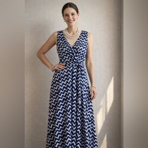 Sleeveless Wrap Dress with Belt